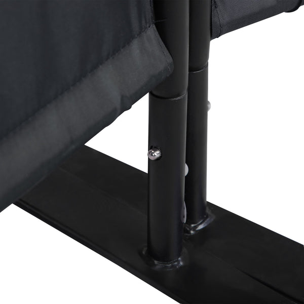 English Elm 6 Modern 3-Panel Room Divider Folding Privacy Screen with Metal Frame Portable Wall Partition Durable Fabric Black W2181P154697