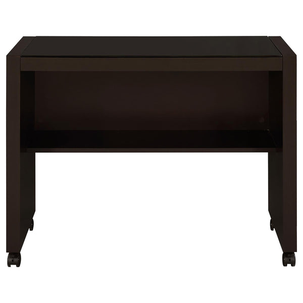 English Elm Cappuccino Mobile Return with Caster Wheels — Spacious Shelf, Smooth Mobility for Flexible Office Layouts B062P153663