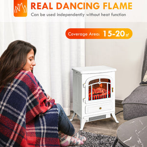 English Elm 22" Electric Fireplace Heater Portable Freestanding Stove with Realistic LED Flames, 750/1500W Cozy Safety W2225P154800