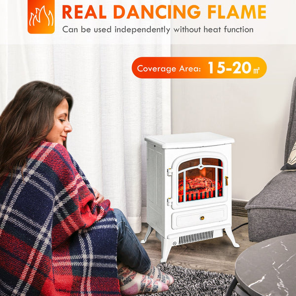 English Elm 22" Electric Fireplace Heater Portable Freestanding Stove with Realistic LED Flames, 750/1500W Cozy Safety W2225P154800