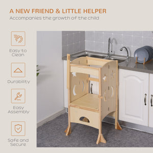 English Elm Wooden Kids Study Desk with Height Adjustable Tilt Top, Large Storage Shelves, Drawer & Pen Holder Natural W2225P154789