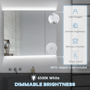 English Elm Kleankin Led Medicine Cabinet - 35.5" Wall-Mounted Mirror With Dimmable Lighting & Usb Charging Port W2225P154810