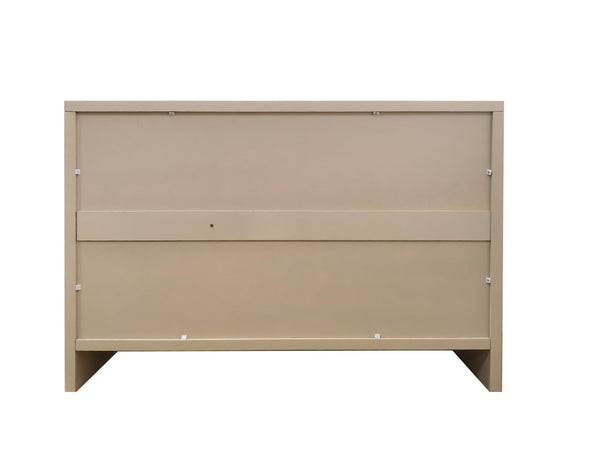 English Elm Accent Farmhouse Sideboard with Fluted Hexagonal Doors and Natural Wood Wash Finish W1435142948