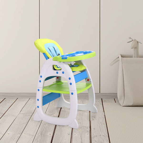 English Elm Multipurpose Adjustable Highchair For Babies & Toddlers - Safe, Washable, Colorful, And Versatile! Blue Polypropylene W2181p154926-giga