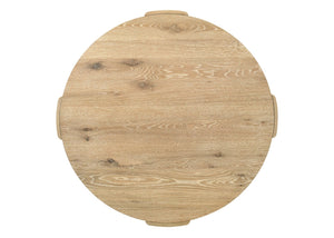 English Elm Bowen Round Oak Veneer Dining Table Seats Four in Compact Modern Spaces B061S00786