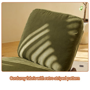 English Elm Comfortable Corduroy Glider Rocker with Solid Wood Frame for Nursery or Living Room W2105P145993
