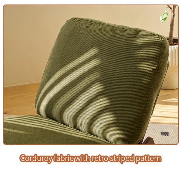 English Elm Comfortable Corduroy Glider Chairs Solid Wood Frame Retro Striped Set of 2 Nursery W2105S00010