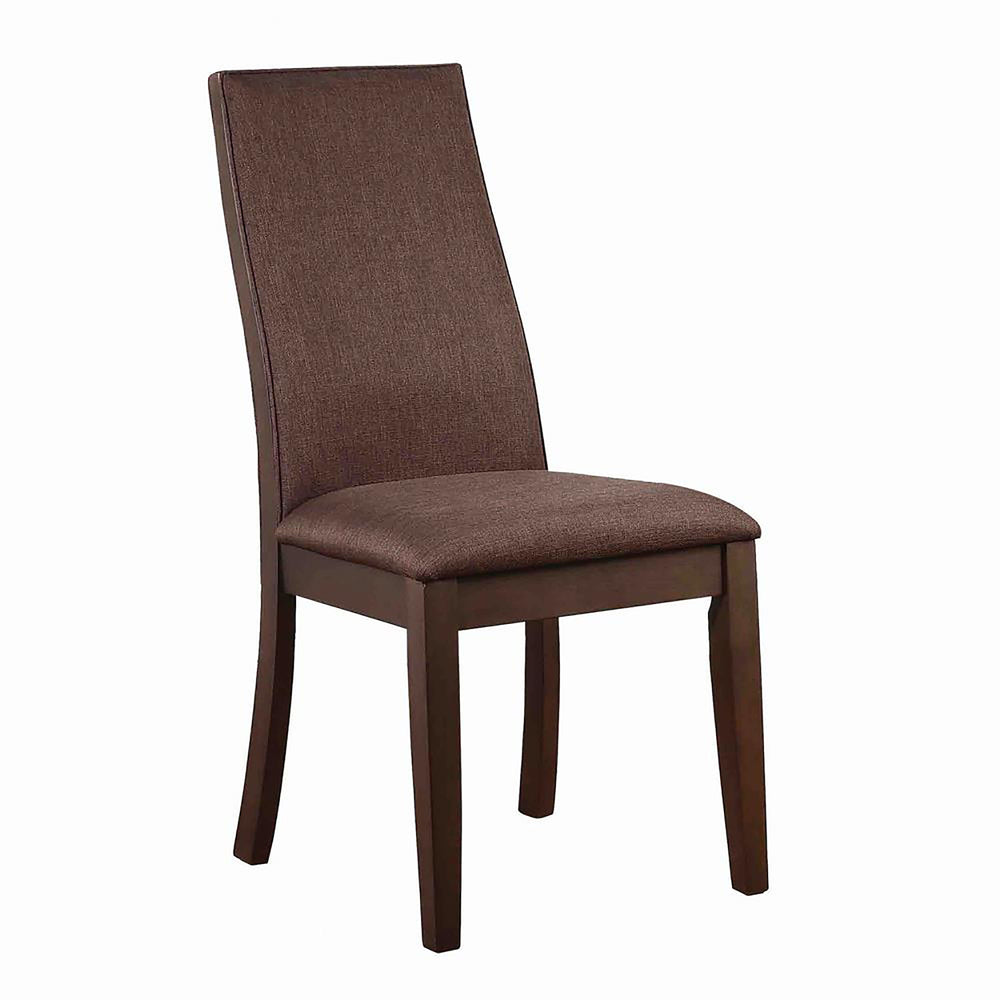 English Elm Chocolate Espresso Dining Chairs Set of 2 — Industrial Walnut Frame, Padded Cocoa Upholstery, Comfortably Stylish B062P153677