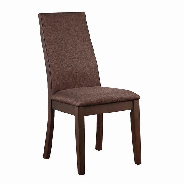 English Elm Chocolate Espresso Dining Chairs Set of 2 — Industrial Walnut Frame, Padded Cocoa Upholstery, Comfortably Stylish B062P153677