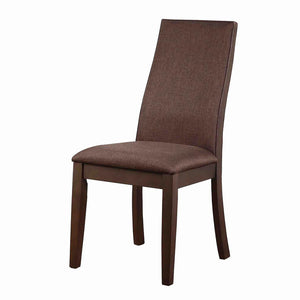 English Elm Chocolate Espresso Dining Chairs Set of 2 — Industrial Walnut Frame, Padded Cocoa Upholstery, Comfortably Stylish B062P153677