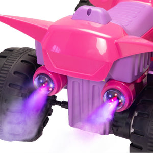 English Elm Kids Battery Powered Ride on Atv Quad with Led Fog Spray and Engine Sounds Rose Red W2181P154961