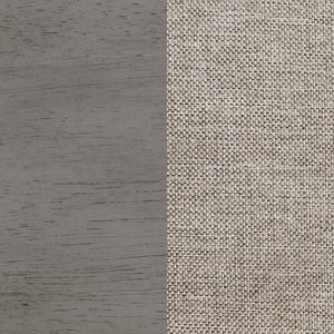 English Elm Grey Padded Side Chair Set of 2 – Coastal Grey Finish, Beige Upholstery, Curved Asian Hardwood Design B062P153692