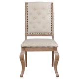 English Elm Cream and Barley Brown Tufted Back Dining Chair (Set Of 2)