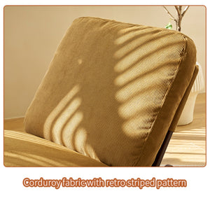 English Elm Comfortable Corduroy Glider Rocking Chair Solid Wood Frame Nursery and Bedroom Accent W2105P480685