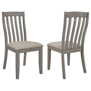 English Elm Grey Padded Side Chair (Set Of 2)