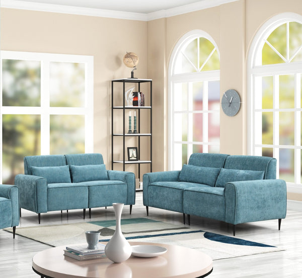 English Elm Valentina Chenille Sofa and Loveseat Set with Pocket Coil Support for Living Room B061S00802