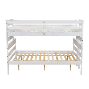 English Elm Wood Twin Xl Over Queen Bunk Bed With Ladder - Space-Saving, Sturdy, And Stylish Design For Kids GX000446AAK-GIGA