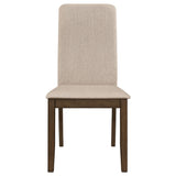 English Elm Latte and Medium Walnut Padded Side Chair (Set Of 2)