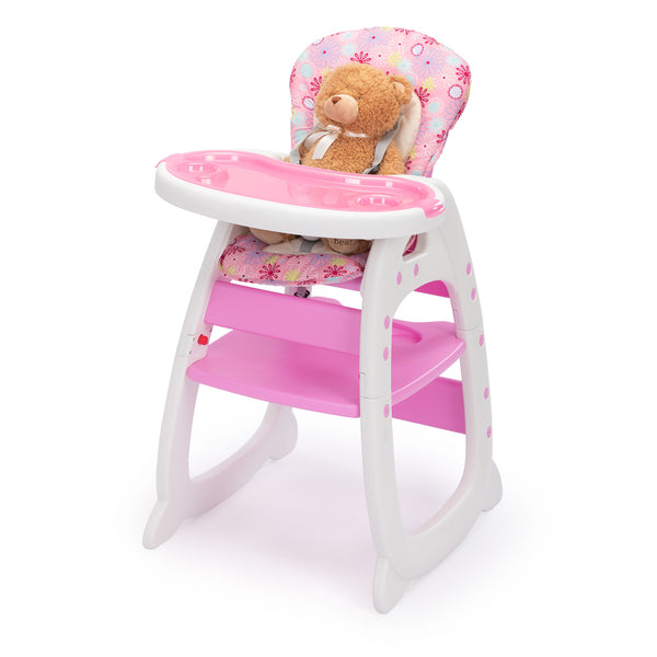English Elm Multipurpose Adjustable Highchair with Removable Tray, Washable Pad, 5-Point Safety Harness for Baby Pink W2181P154927