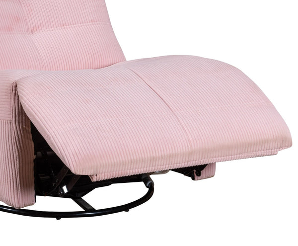 English Elm Georgena Blush Corduroy Swivel Glider Recliner Soft Nursery or Living Room Chair B061P159838