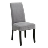 Grey & Black Upholstered Dining Chairs, Set of 2 - Modern Design, Comfortable & Stylish - Ideal for Dining Rooms - Durable & Stable - 18 x 25.50 x 39.25