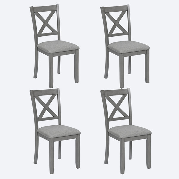 English Elm Dining Chairs Set Of 4 - Modern Upholstered Side Chairs With Ergonomic Backrest & Non-Slip Feet W1998126404