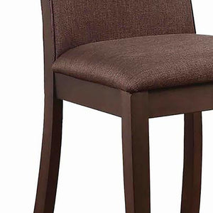 English Elm Chocolate Espresso Dining Chairs Set of 2 — Industrial Walnut Frame, Padded Cocoa Upholstery, Comfortably Stylish B062P153677