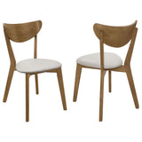 English Elm Tan and Chestnut Curved Backs Dining Chair (Set Of 2)