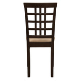 English Elm Cappuccino and Beige Lattice Back Side Chair (Set Of 2)