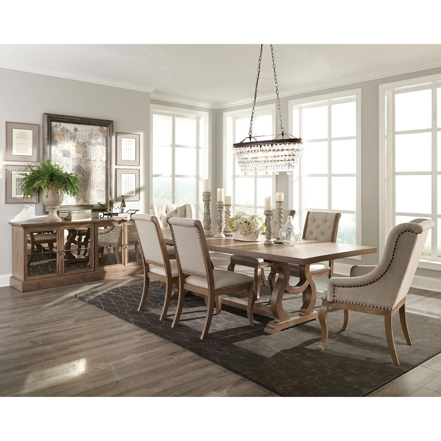 English Elm Tufted Dining Chair