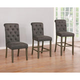 English Elm Rustic Brown and Grey Tufted Back Side Chair (Set Of 2)