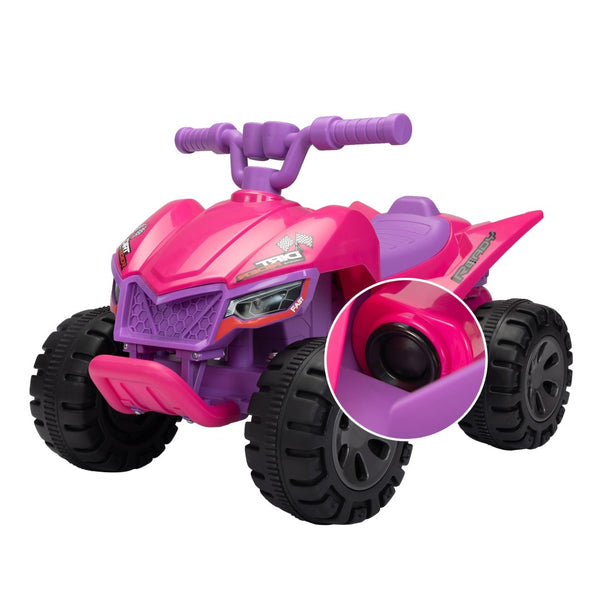 English Elm Kids Battery Powered Ride on Atv Quad with Led Fog Spray and Engine Sounds Rose Red W2181P154961
