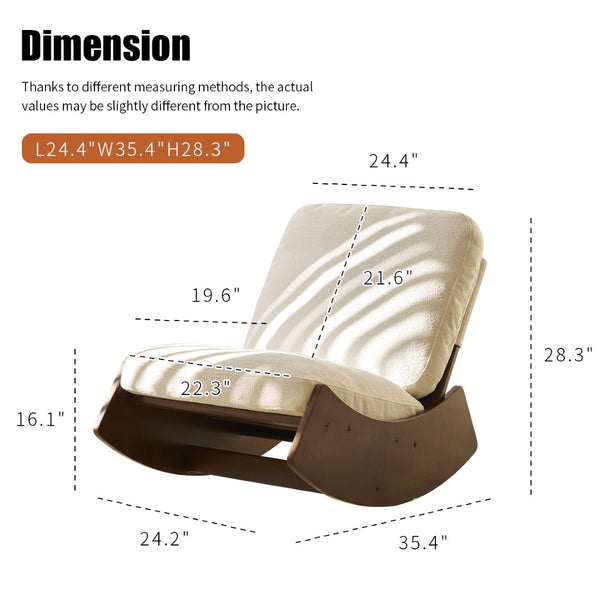 English Elm Comfortable Corduroy Glider Chairs Solid Wood Frame Retro Striped Set of 2 Nursery W2105S00013