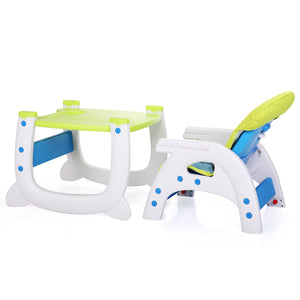 English Elm Multipurpose Adjustable Highchair For Babies & Toddlers - Safe, Washable, Colorful, And Versatile! Blue Polypropylene W2181p154926-giga