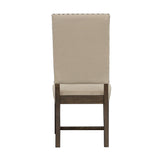 English Elm Beige and Smokey Black Upholestered Side Chair (Set Of 2)