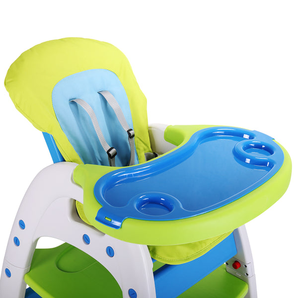 English Elm Multipurpose Adjustable Highchair For Babies & Toddlers - Safe, Washable, Colorful, And Versatile! Blue Polypropylene W2181p154926-giga