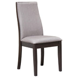 Taupe & Espresso Dining Chairs (Set of 2) - Stylish & Versatile - 19 x 23.25 x 38.5