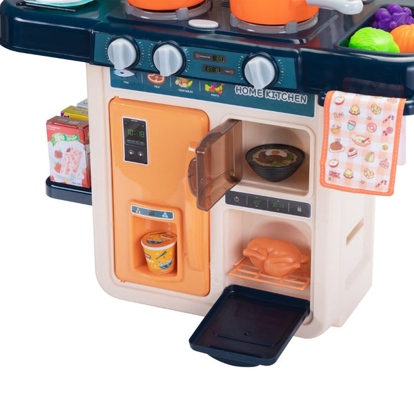 English Elm Kids Pretend Play Kitchen Set with Lights Sounds Smoke Effects and 42 Piece Accessories W2181P154984
