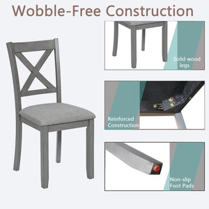 English Elm Dining Chairs Set Of 4 - Modern Upholstered Side Chairs With Ergonomic Backrest & Non-Slip Feet W1998126404