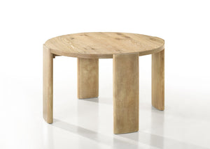English Elm Bowen Round Oak Veneer Dining Table Seats Four in Compact Modern Spaces B061S00786