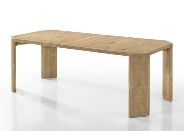 English Elm Magnus Extendable Rectangular Dining Table with Oak Grain Finish for Farmhouse Rooms B061S00785