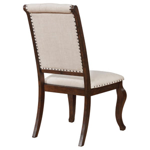 English Elm Cream Tufted Dining Chair Set Of 2 - Elegant Antique Java Finish, Plush Upholstery & Nailhead Trim B062P153690