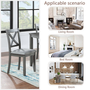 English Elm Dining Chairs Set Of 4 - Modern Upholstered Side Chairs With Ergonomic Backrest & Non-Slip Feet W1998126404