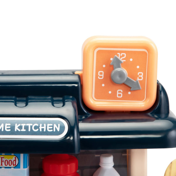 English Elm Kids Pretend Play Kitchen Set with Lights Sounds Smoke Effects and 42 Piece Accessories W2181P154984