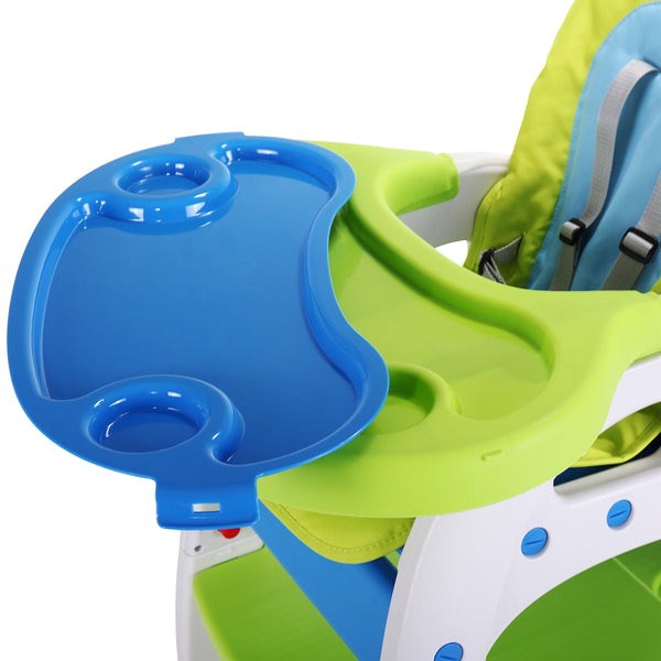 English Elm Multipurpose Adjustable Highchair For Babies & Toddlers - Safe, Washable, Colorful, And Versatile! Blue Polypropylene W2181p154926-giga