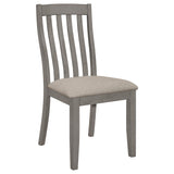 English Elm Grey Padded Side Chair (Set Of 2)