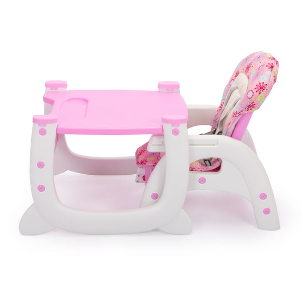 English Elm Multipurpose Adjustable Highchair with Removable Tray, Washable Pad, 5-Point Safety Harness for Baby Pink W2181P154927