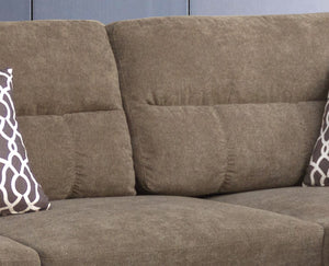 English Elm Diego Oversized Tufted Polyester Sectional with Chaise and Concealed Storage Ottoman B061S00791