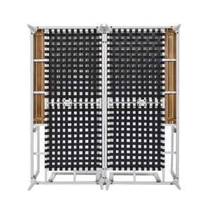 English Elm TOPMAX Modern Outdoor Daybed 2-in-1 Convertible Patio Chaise with Acacia Wood Side Tables, Washable Cushions, Sturdy Iron Frame Beige SP100013AAA