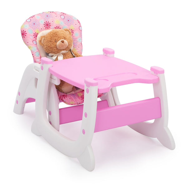 English Elm Multipurpose Adjustable Highchair with Removable Tray, Washable Pad, 5-Point Safety Harness for Baby Pink W2181P154927